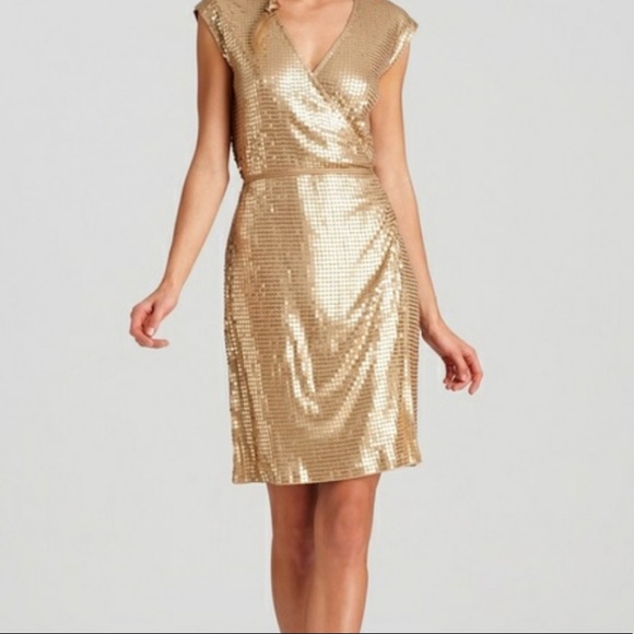 michael kors gold dress